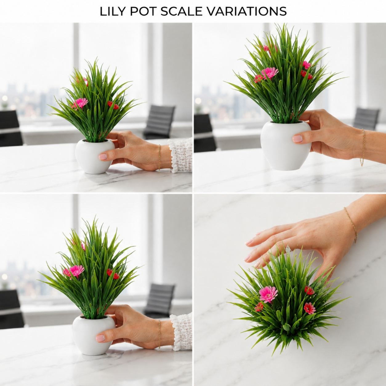 Premium Artificial Bonsai Plant with Elegant White Pot - Lifelike Greenery for Home & Office Decor